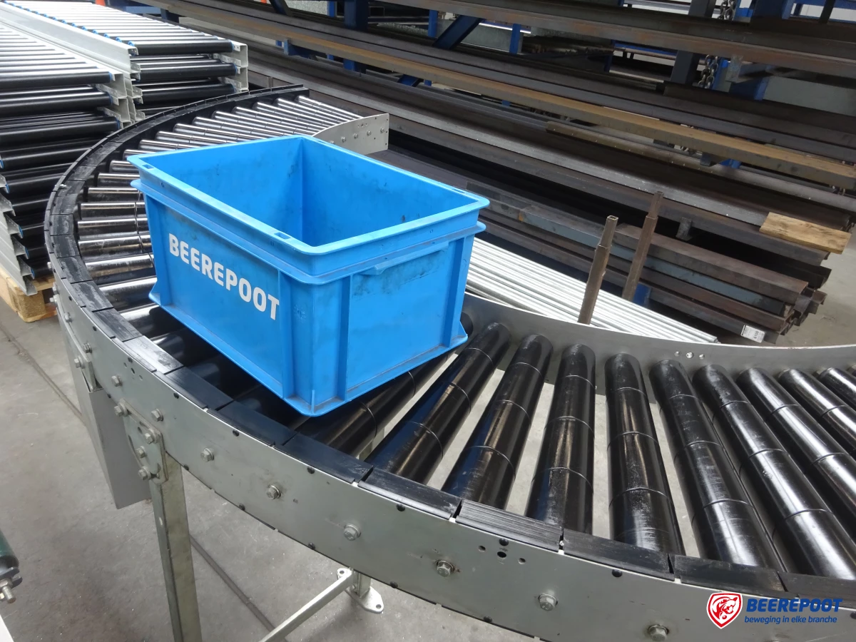 Aangedreven rollenbaanbocht